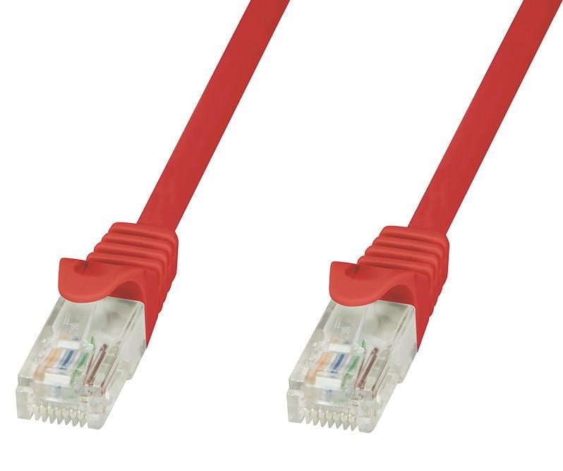 cavo di rete patch in cca cat 6 rosso utp 20m