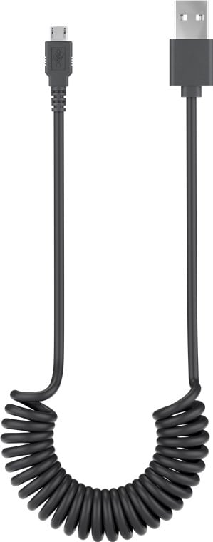 cavo usb 2 0 spiralato a maschiomicrob 5 pin maschio 1m nero