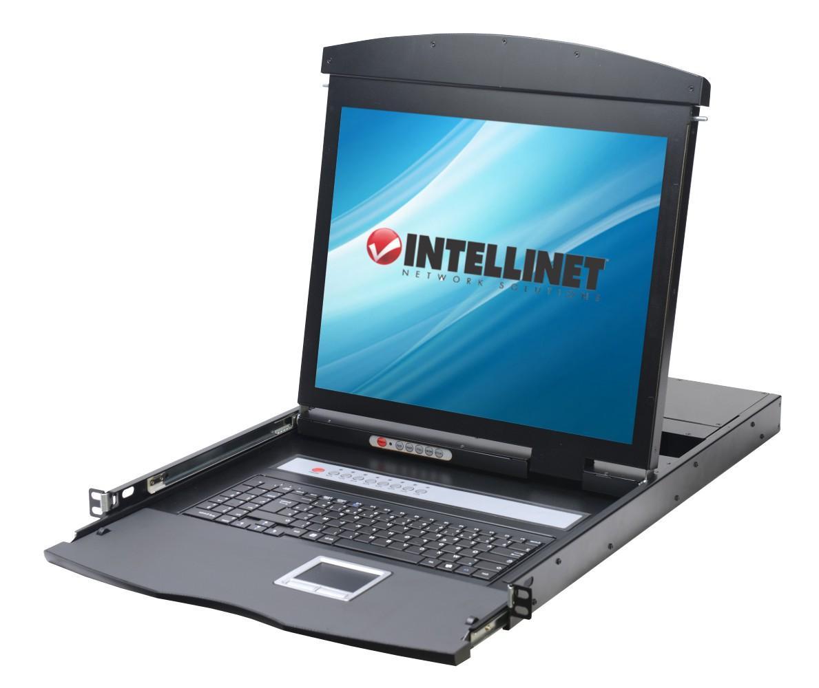 console kvm switch 8 porte usbps2 con lcd 19 da rack 19 dual rail