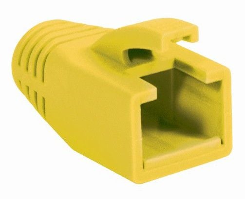 copriconnettore per plug rj45 cat 6 8mm giallo