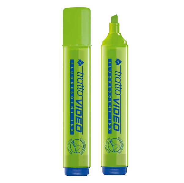 Evidenziatore Tratto Video  - punta a scalpello - tratto da 1,0-5,0mm - lime - Tratto (Confezione 12 pz)